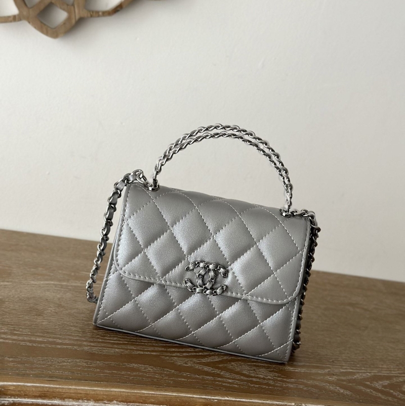 Ch*el top handle bags